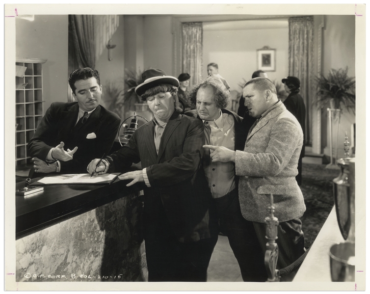 10 x 8 Glossy Photo From the 1936 Three Stooges Film Ants in the Pantry -- Very Good Condition